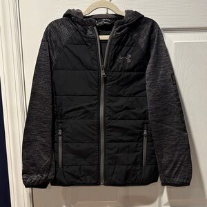 Under Armour Boys Black/ Gray Performance Jacket ColdGear- Perfect condition